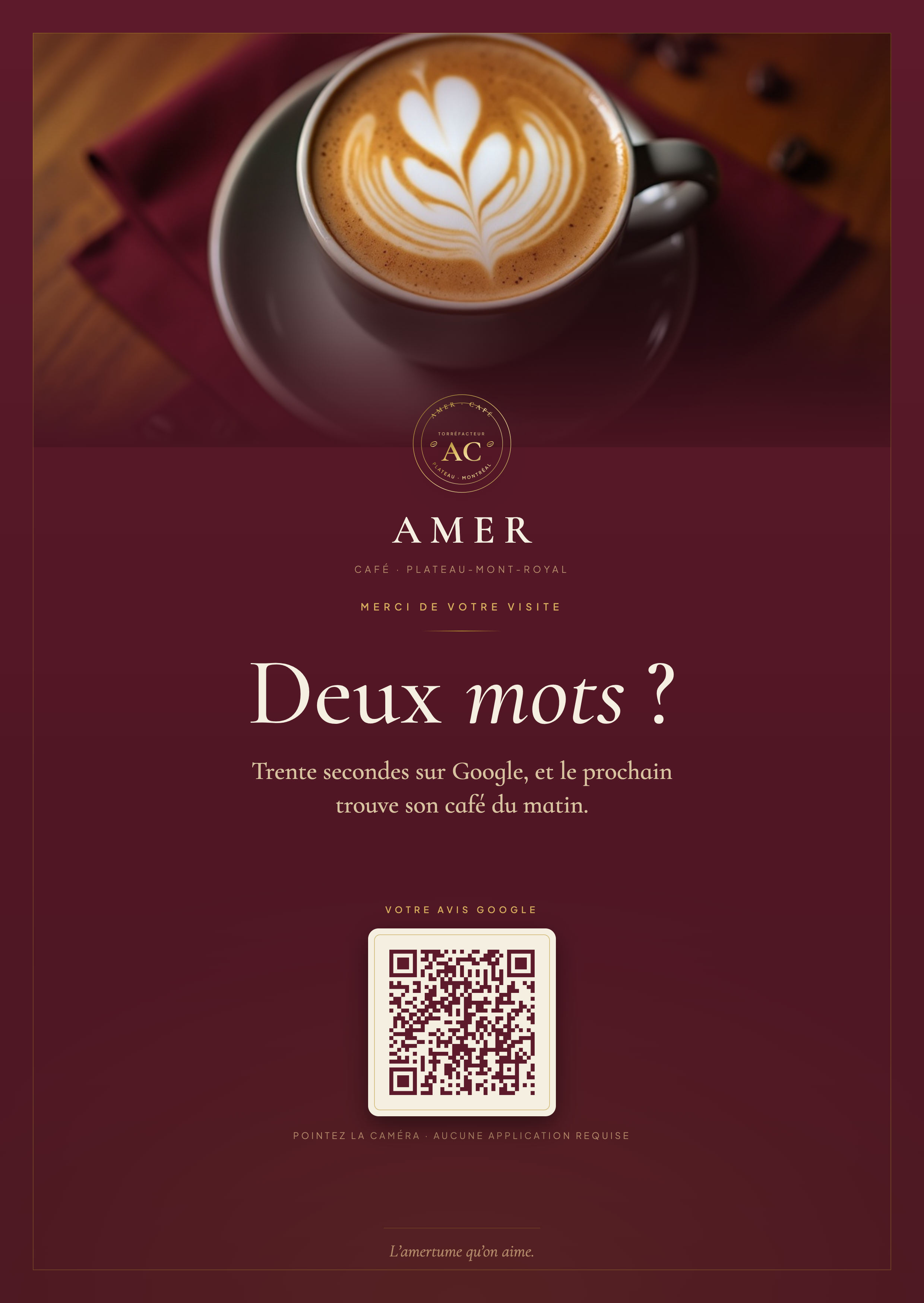 Tent card A6