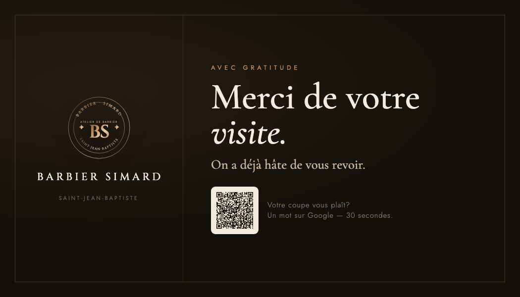 Carte de remerciement