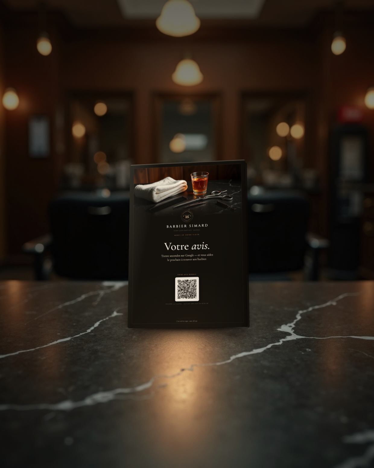 Mockup comptoir Barbier Simard